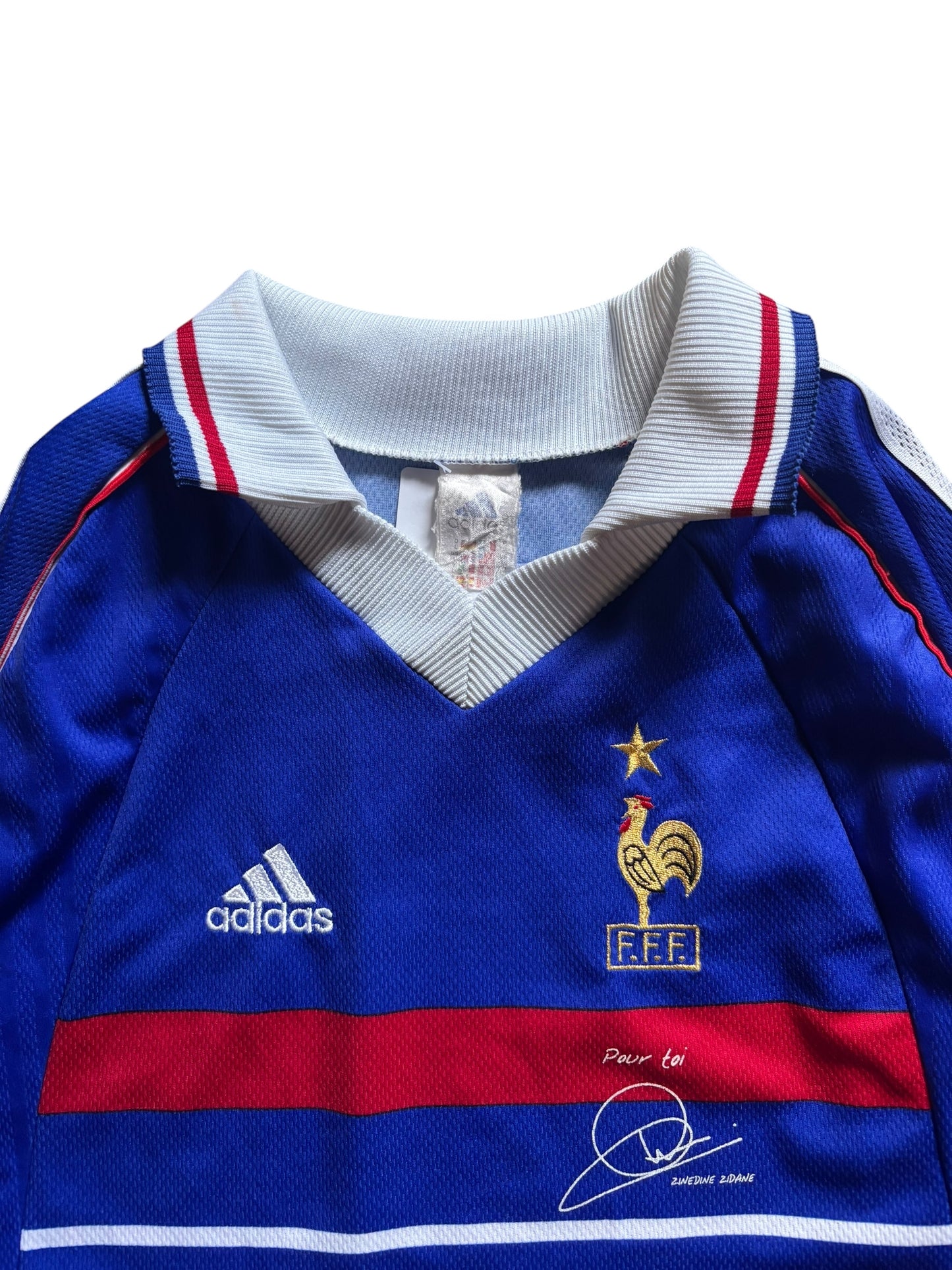 1998 Adidas France National Team Home Zidane Signature