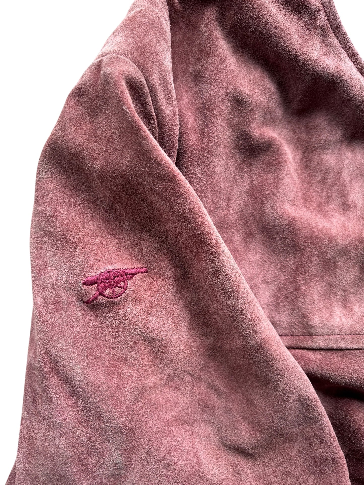 90s Arsenal Suede Leather Bomber Jacket