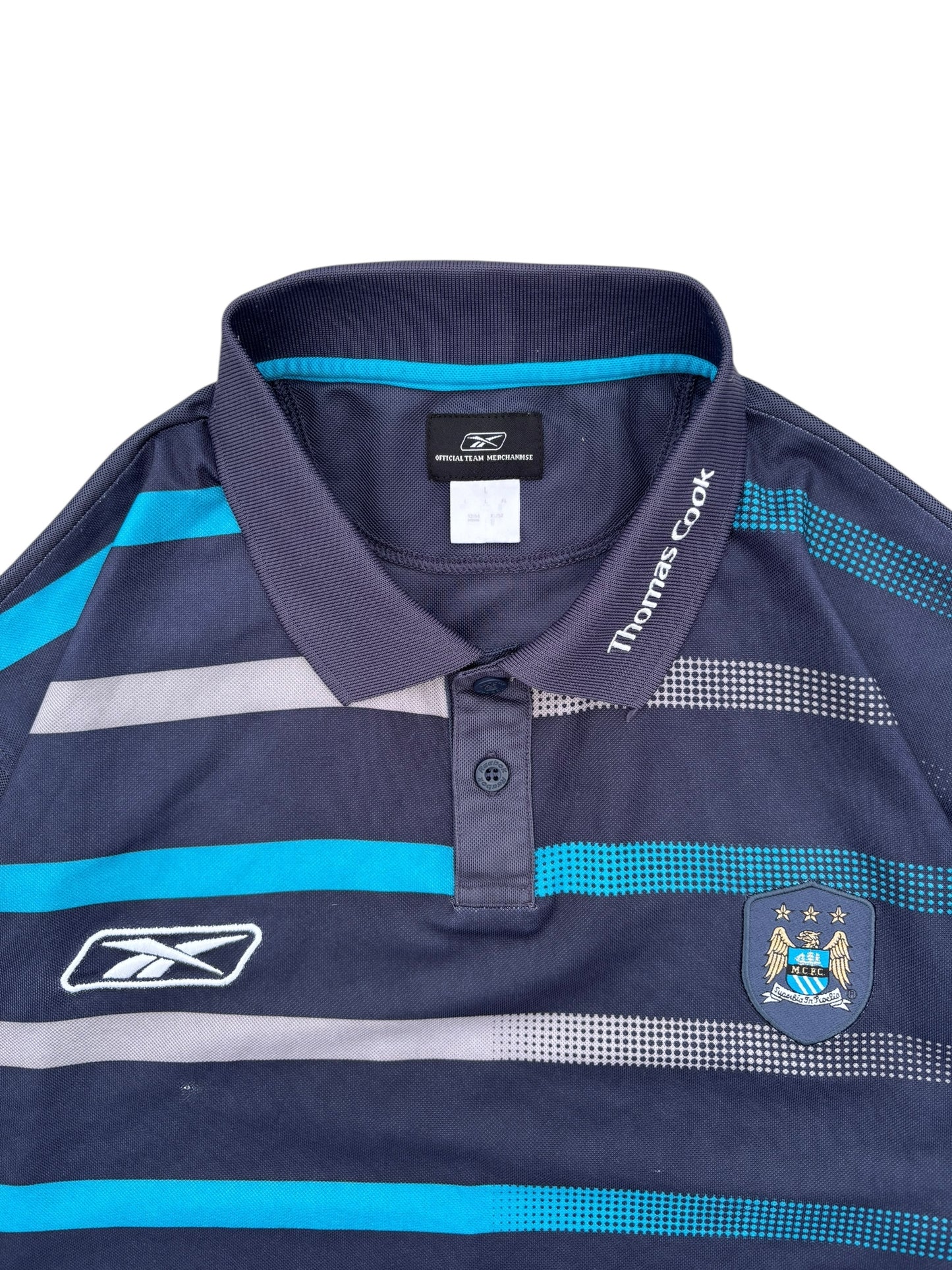 00s Reebok Manchester City Polo Top