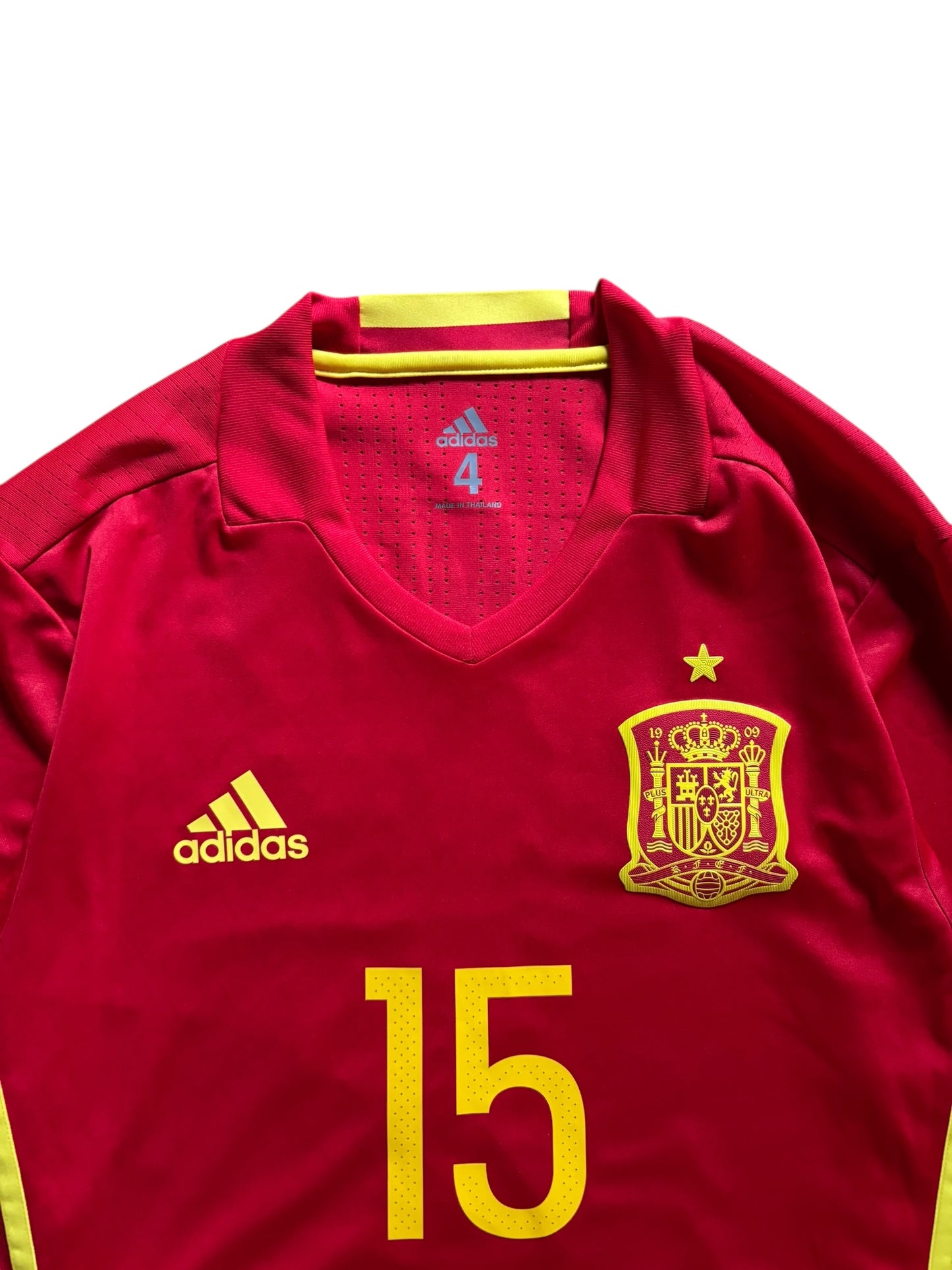 2016 Adidas Spanish National Team L/S Home No.15 Sergio Ramos