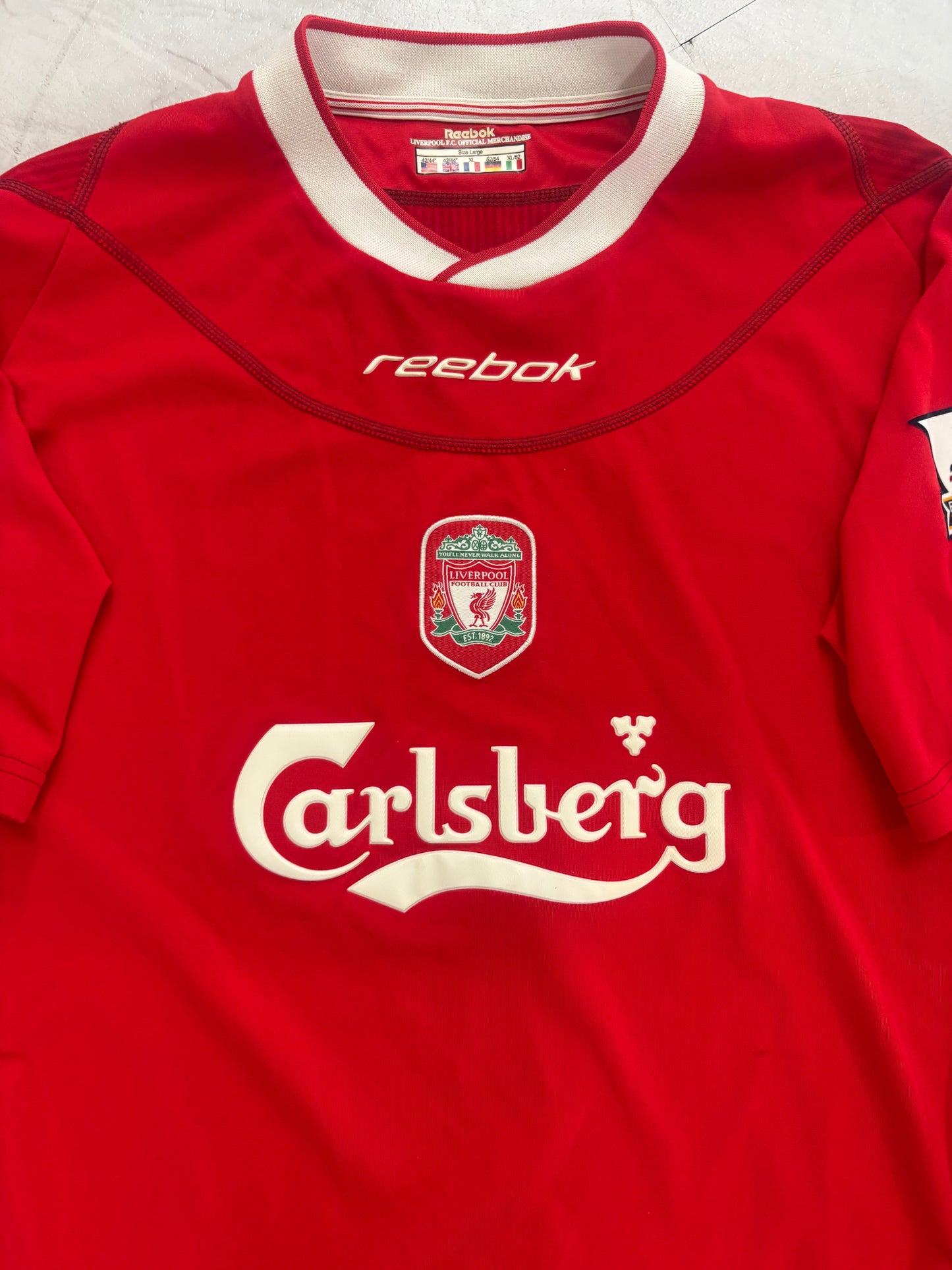 03/04 Reebok Liverpool Home Baros