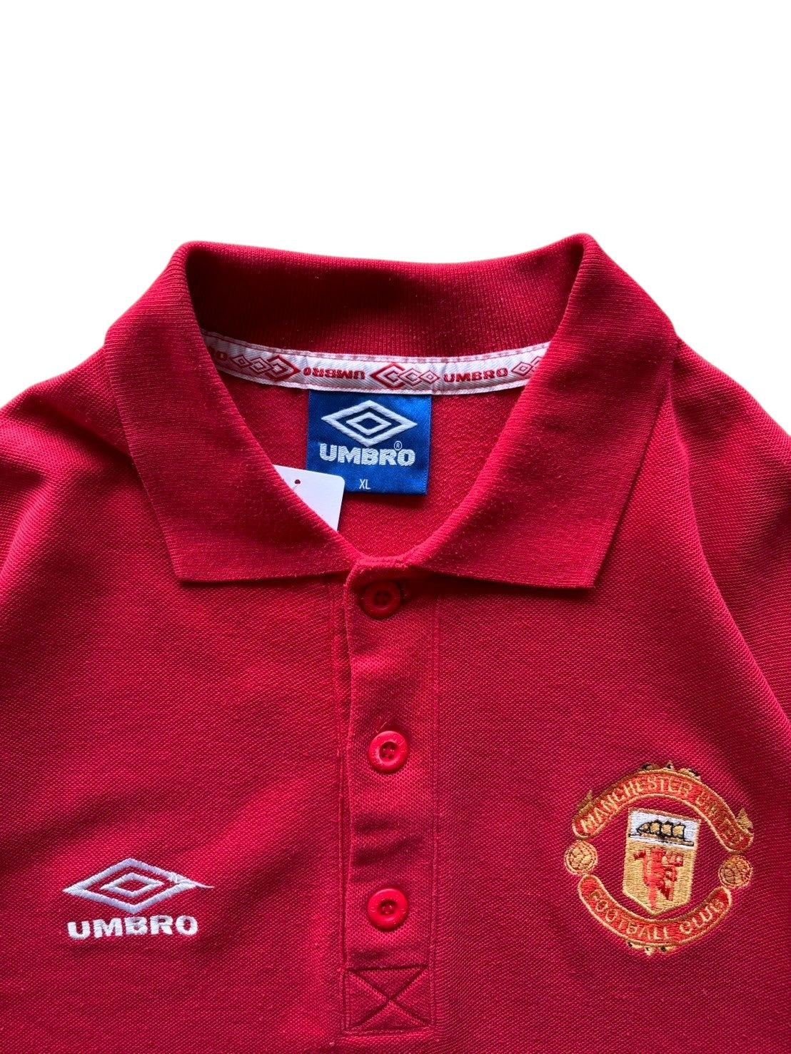90s Umbro Manchester United Polo Top