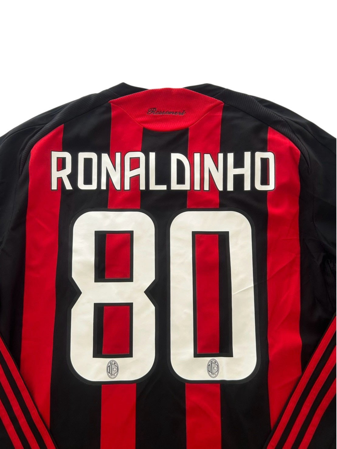 08/09 Adidas AC Milan Home L/S No.80 Ronaldinho