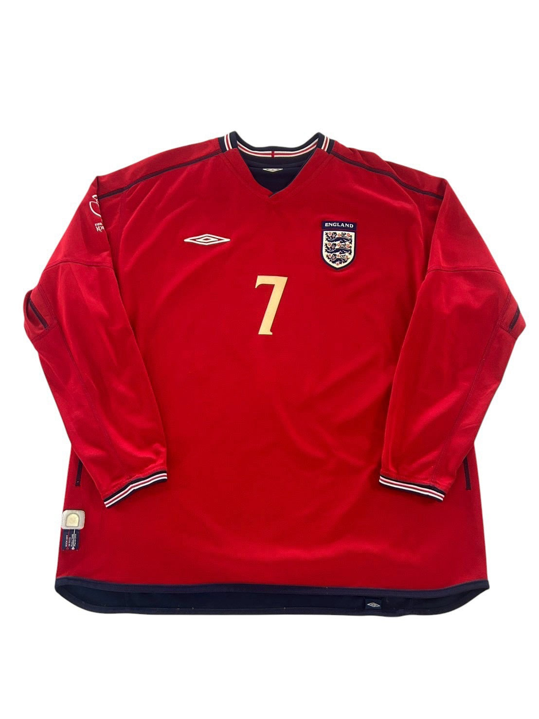 2002 Umbro England Away L/S No.7 Beckham