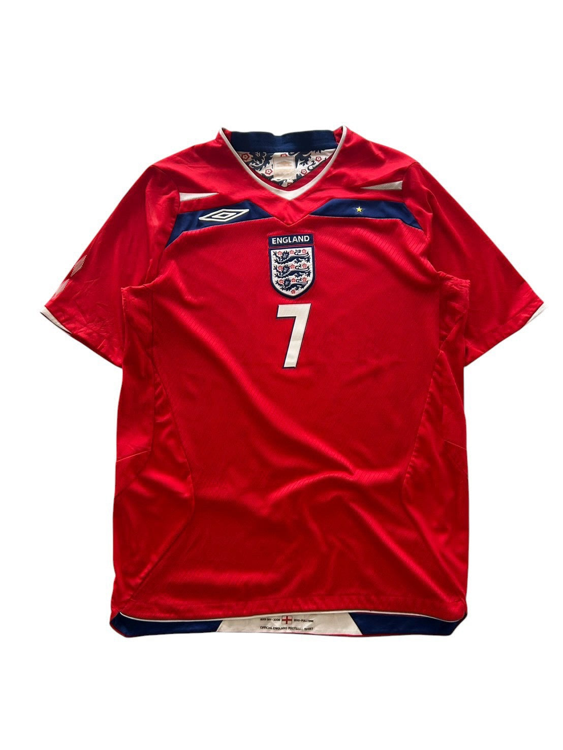 2008 Umbro England Away No.7 Beckham