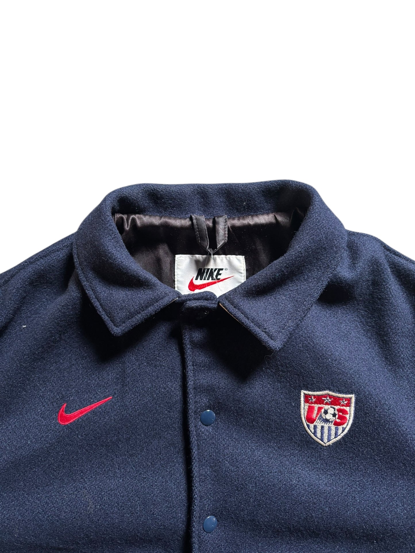 90s Nike USA National Team Leather Varsity Jacket