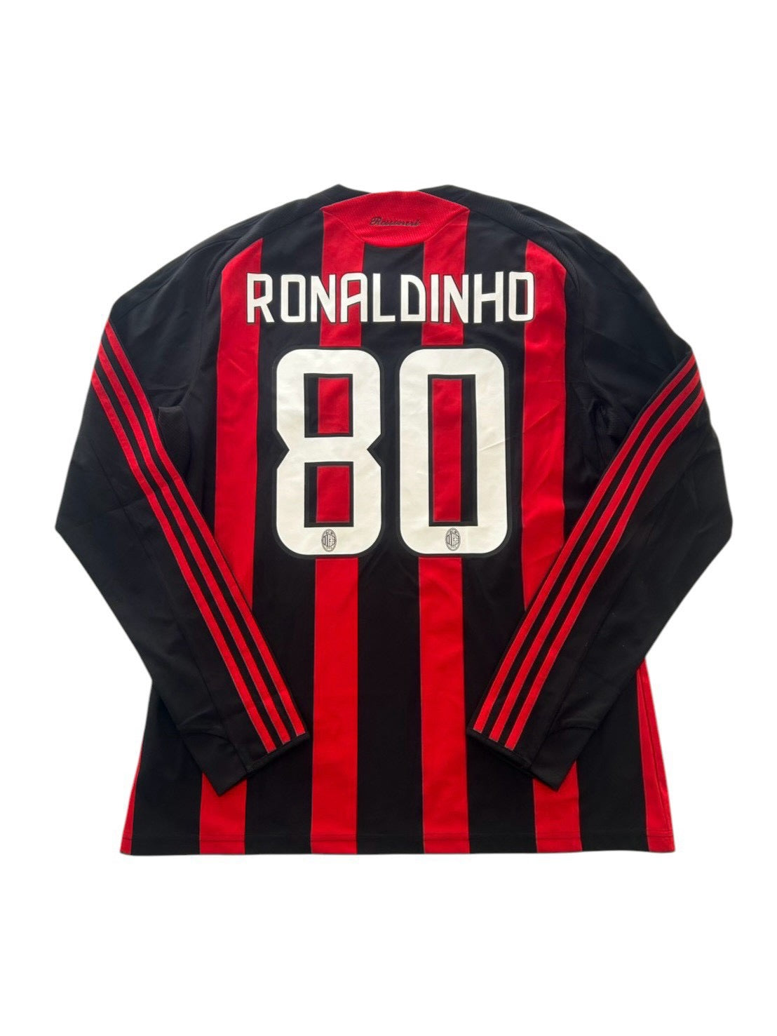 08/09 Adidas AC Milan Home L/S No.80 Ronaldinho
