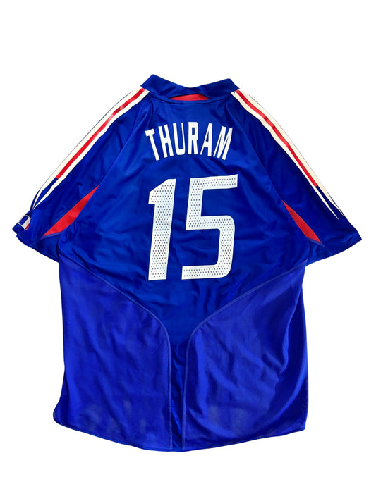 2004 Adidas  France National Team Home No.15 Thuram