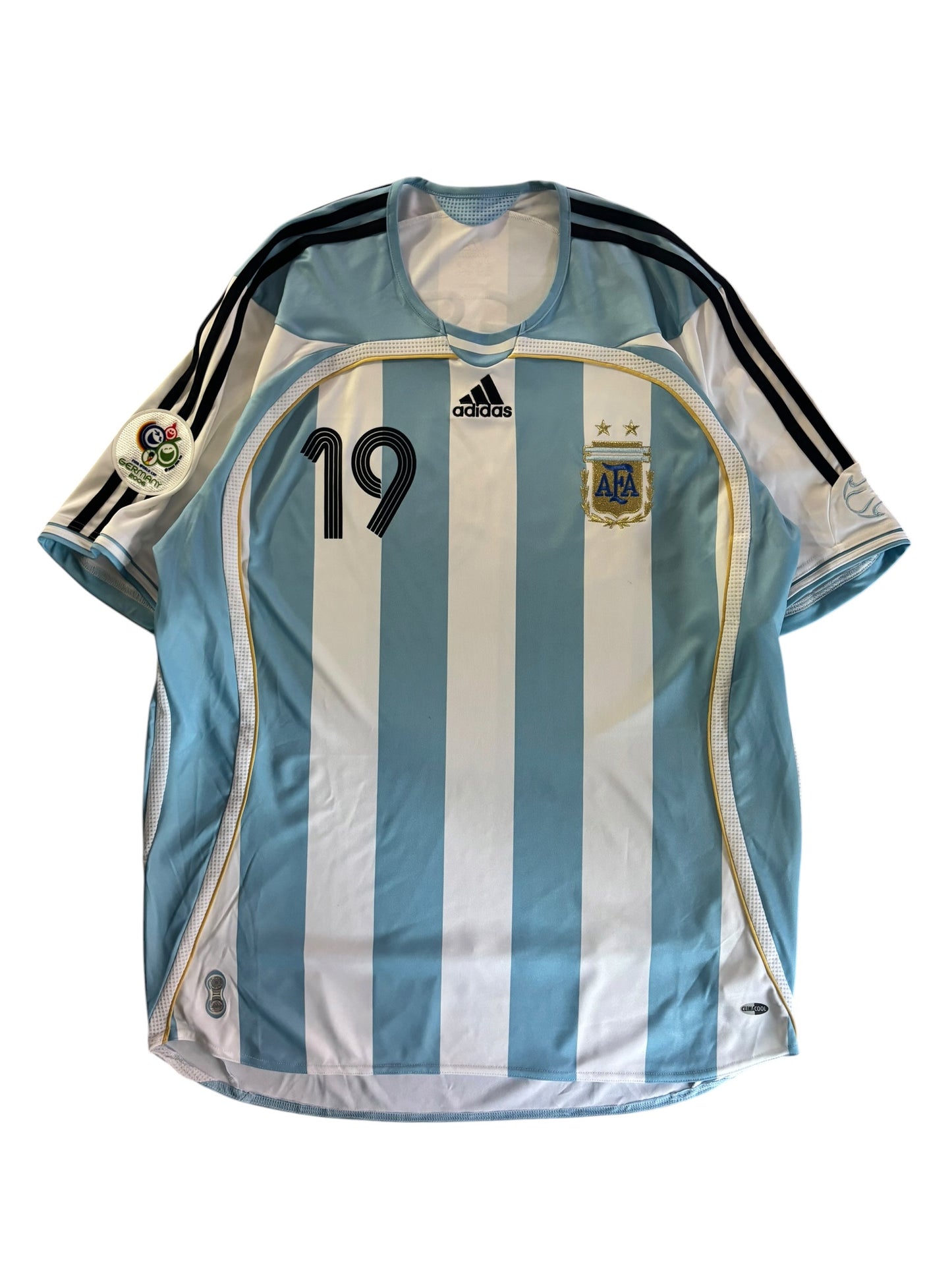 2006 Adidas Argentina National Team Home No.19 Messi