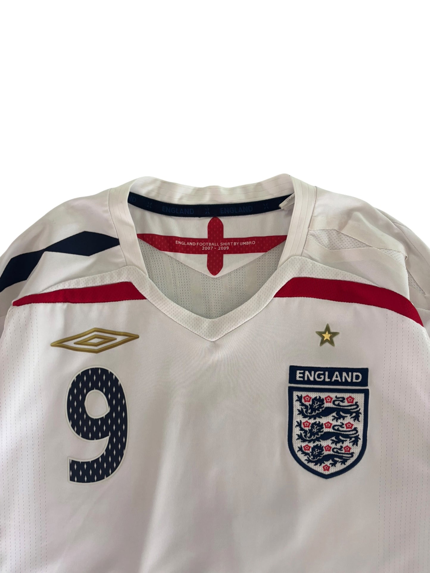 2008 Umbro England Home No.9 Rooney