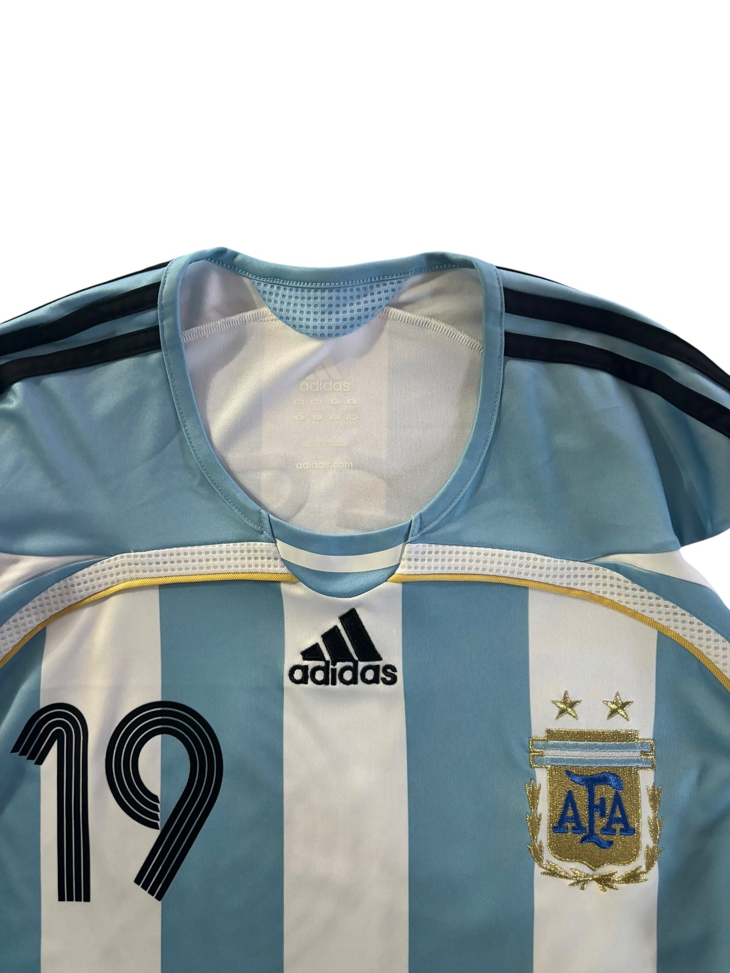 2006 Adidas Argentina National Team Home No.19 Messi