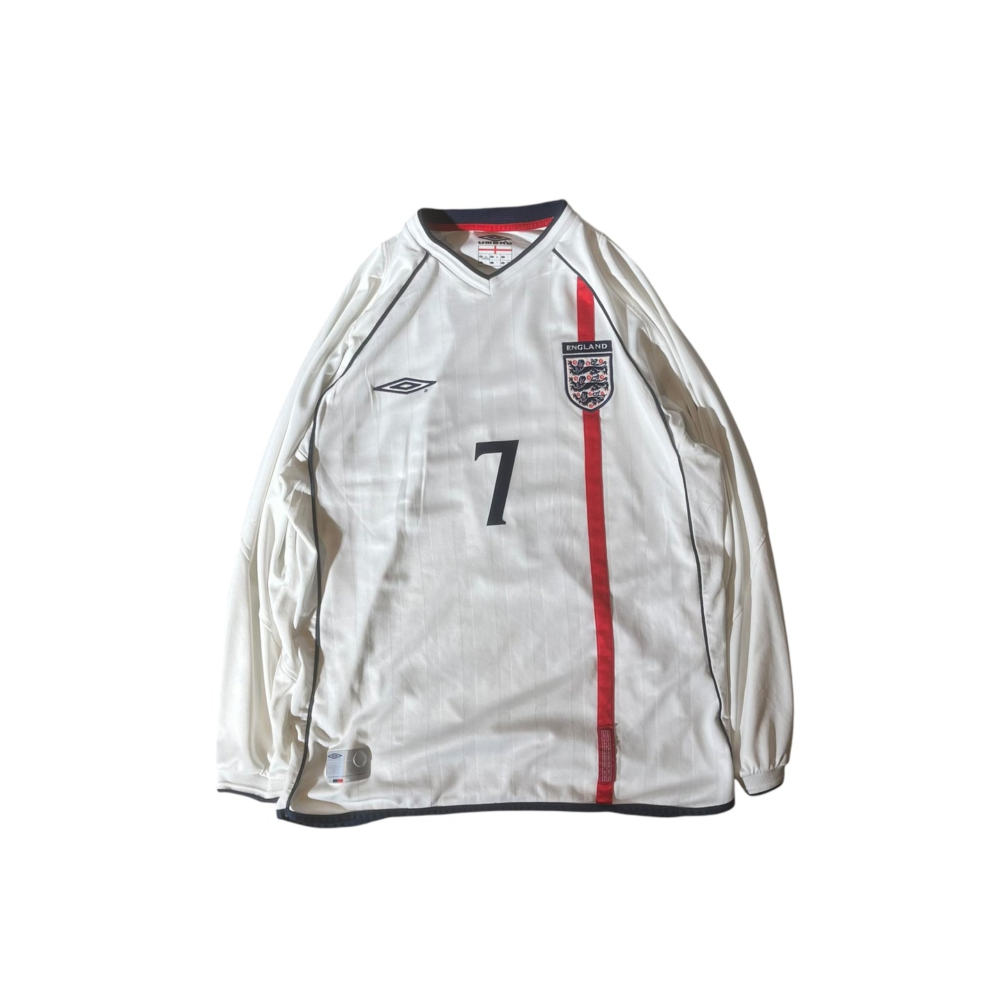 2002 Umbro England National Team L/S Home No.07 David Beckham