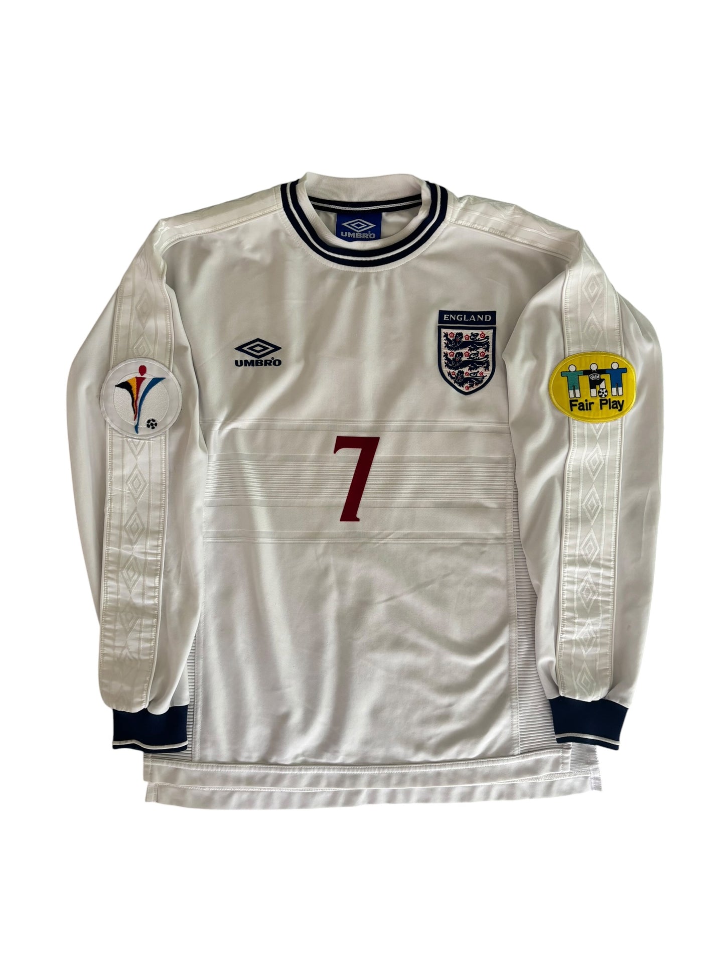 2000 Umbro England Home L/S No.7 Beckham