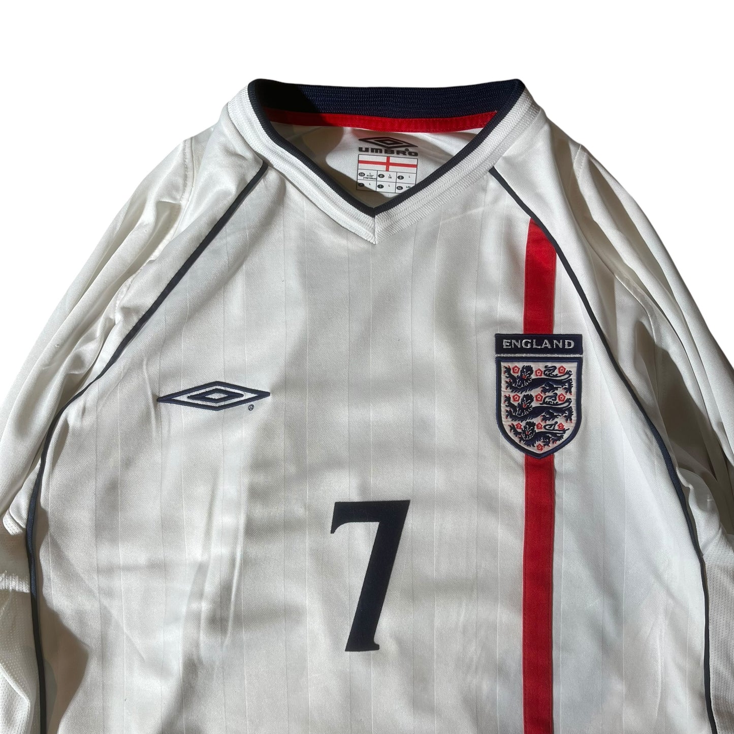 2002 Umbro England National Team L/S Home No.07 David Beckham