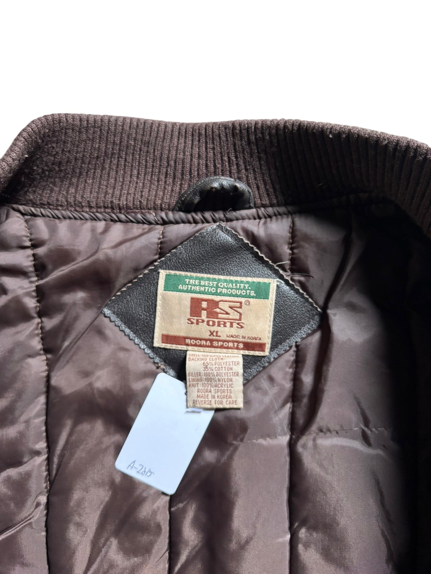 90s Club America Leather Varsity Jacket