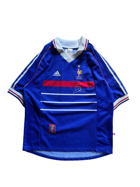 1998 Adidas France National Team Home Zidane Signature