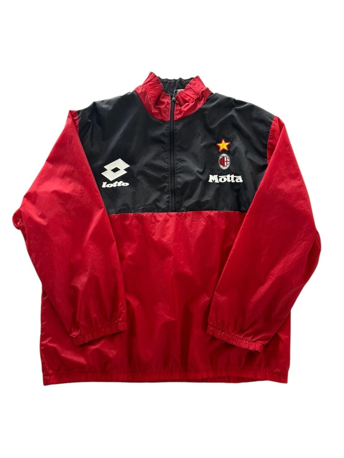 90s Lotto AC Milan Nylon Halfzip  Jacket