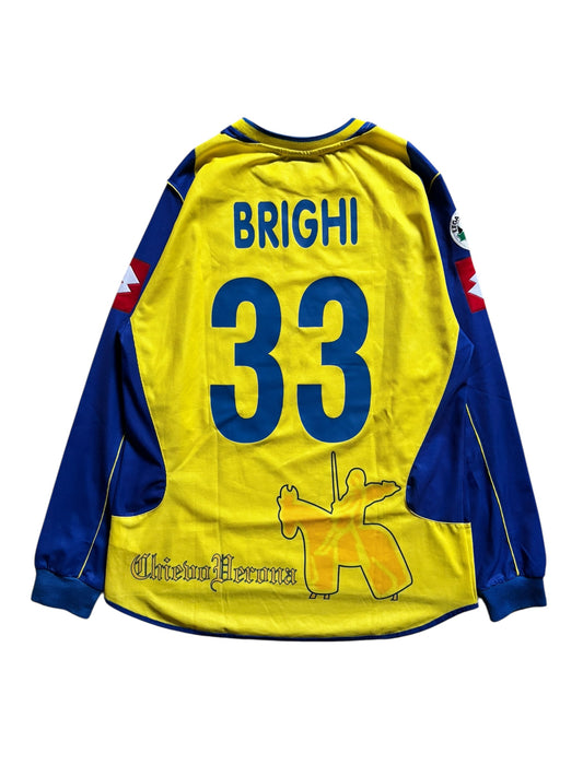 04/05 Lotto Chievo Verona Home L/S No.33 Matteo Brighi