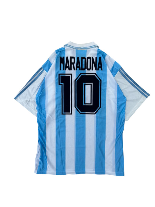 1994 Adidas Argentina National Team Home No.10 Diego Maradona