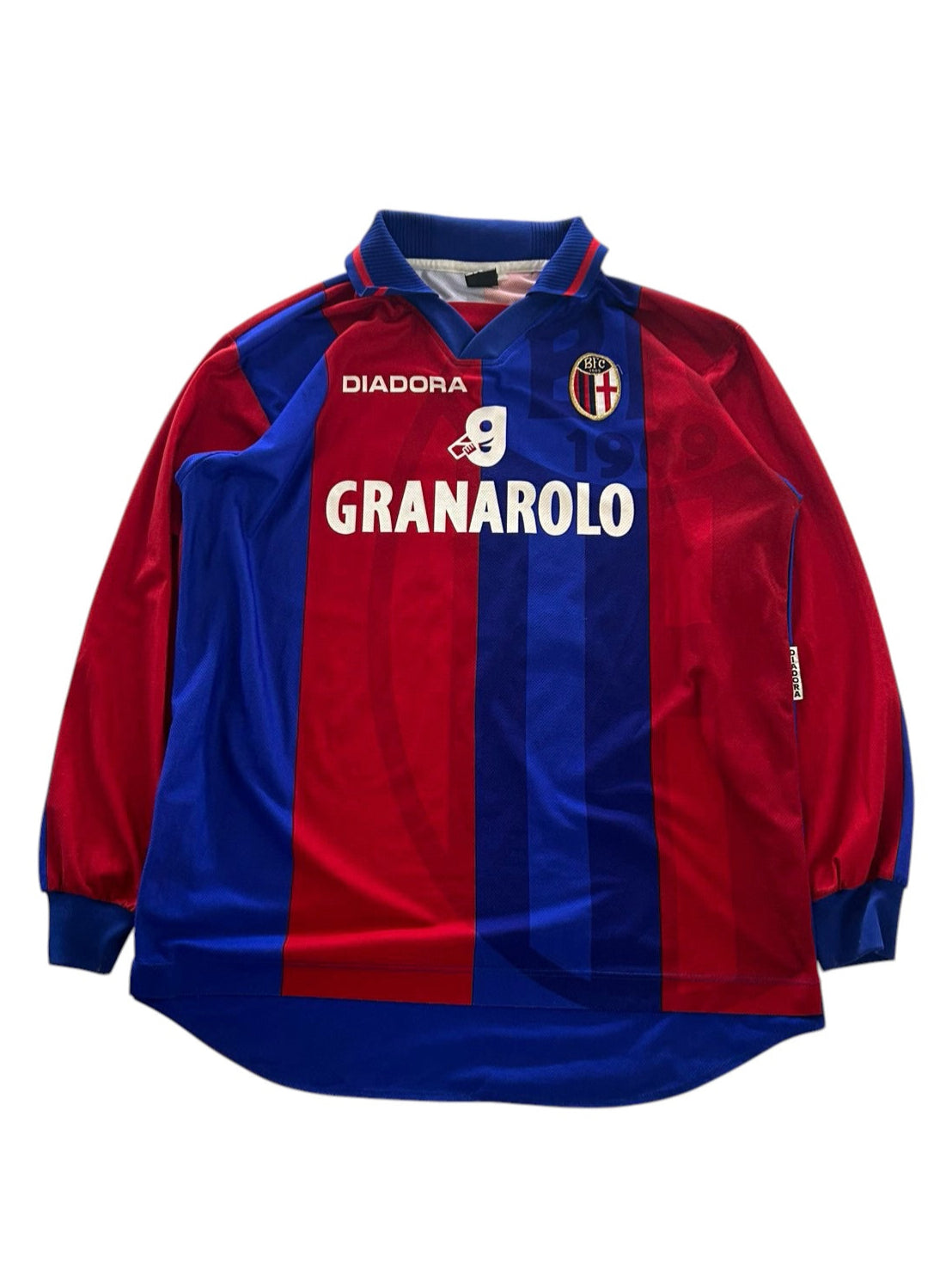 97/98 Diadora Bologna Home L/S No.10 Baggio