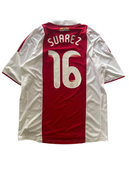 09/10 Adidas Ajax Home  No.16 Suarez