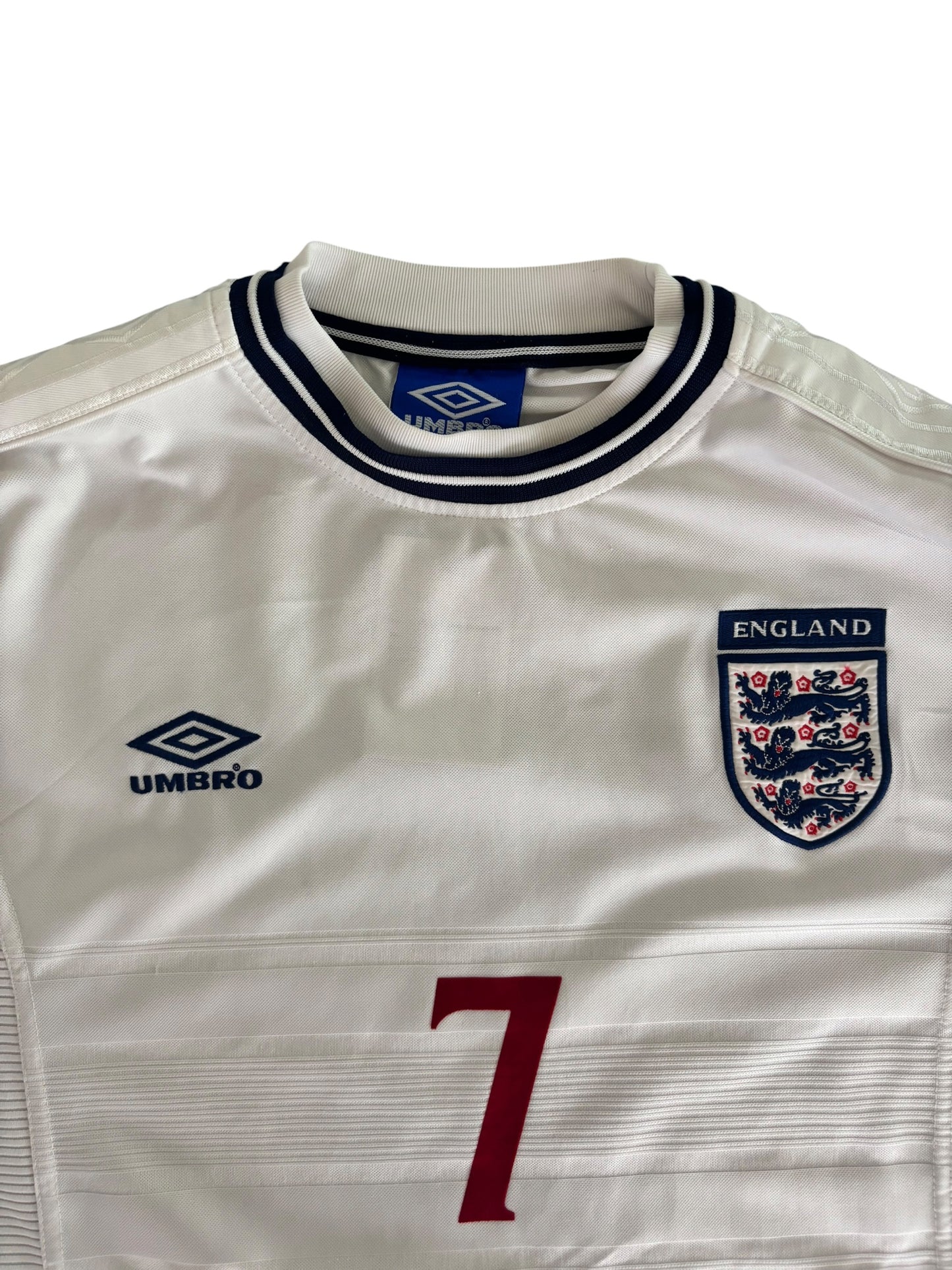 2000 Umbro England Home L/S No.7 Beckham