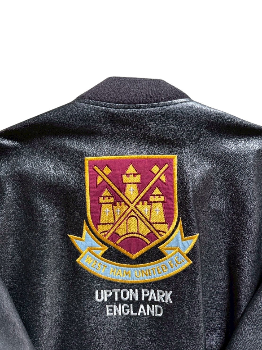 90s West ham United Leather Jacket