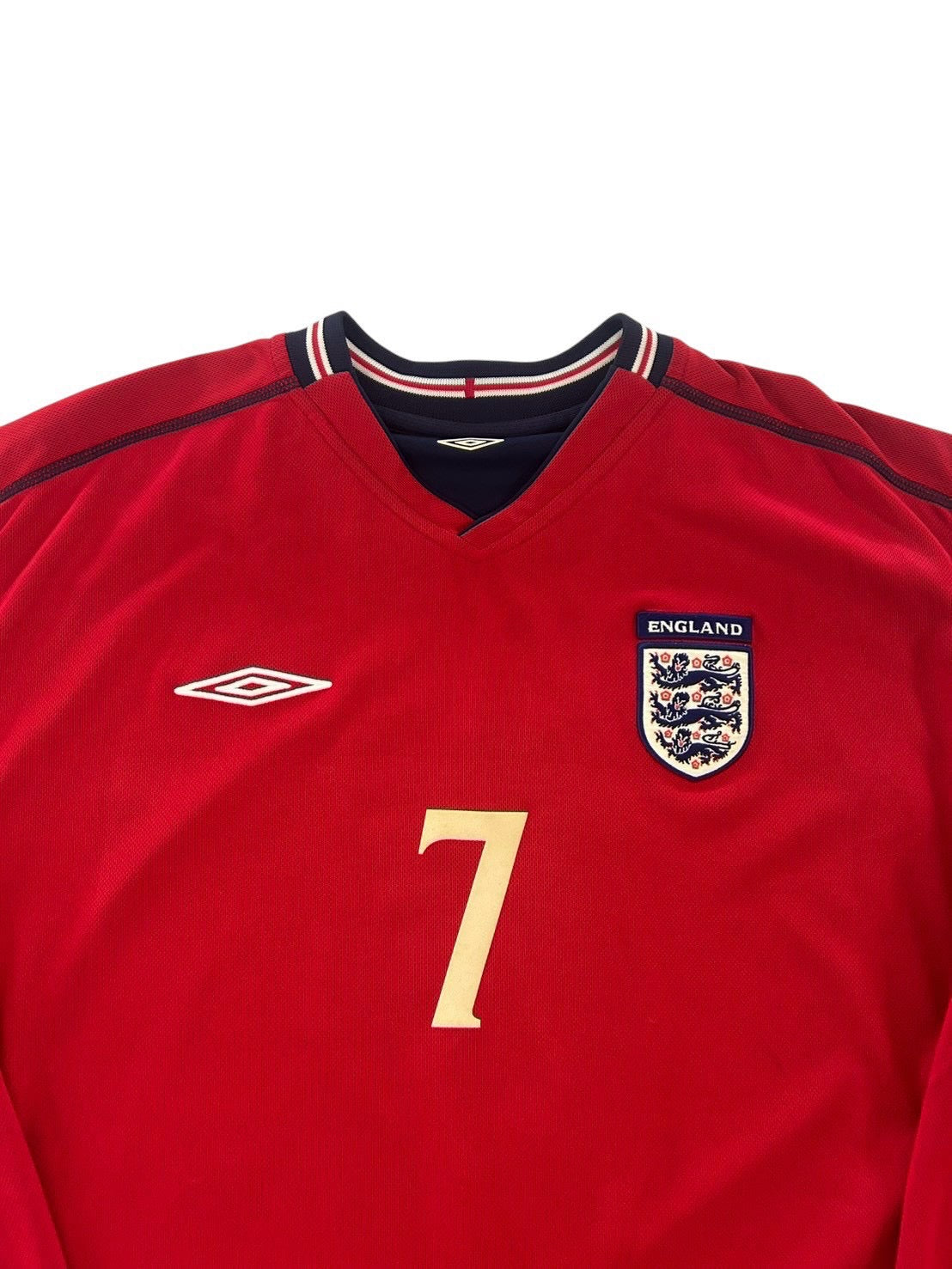 2002 Umbro England Away L/S No.7 Beckham