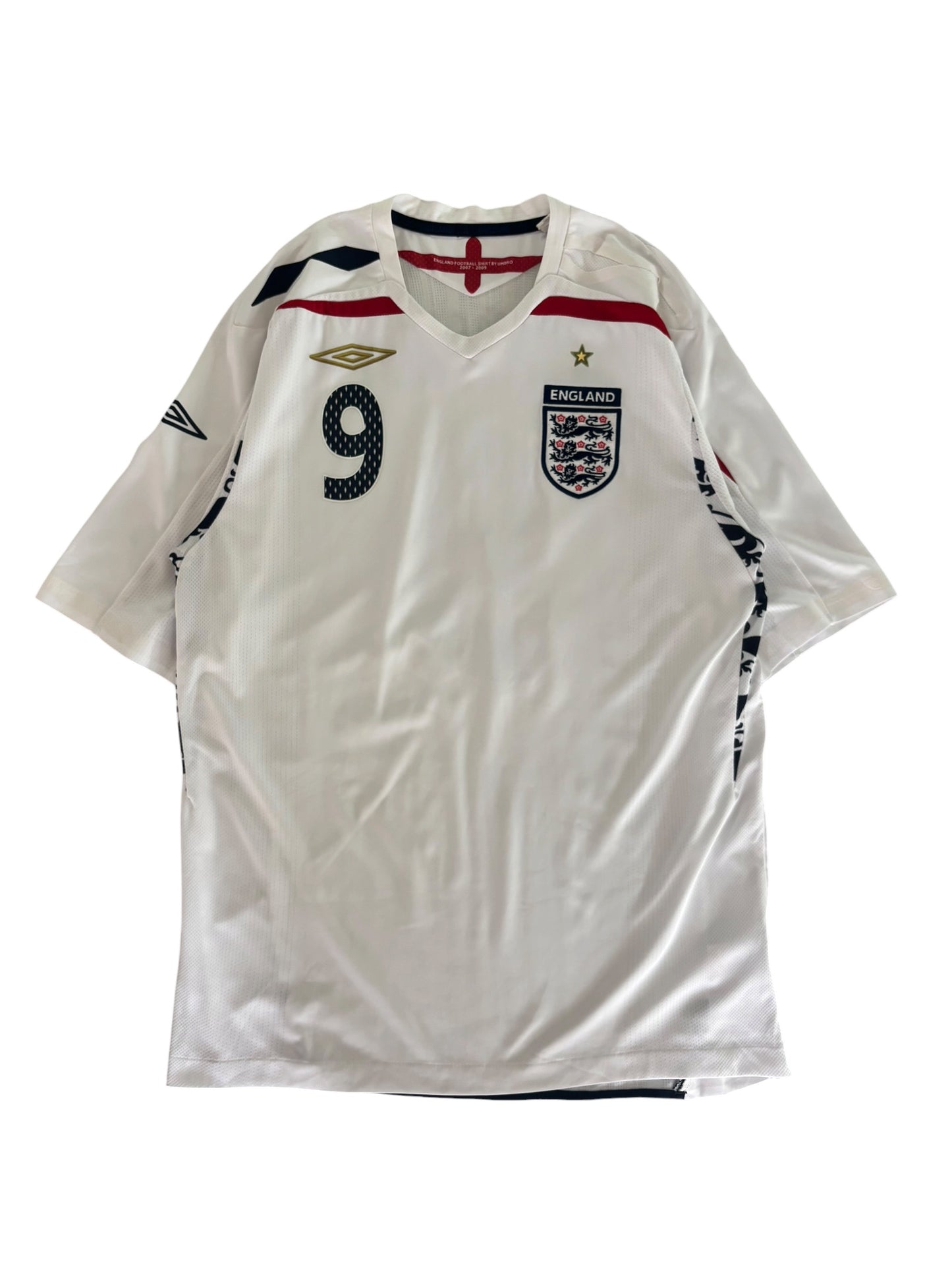 2008 Umbro England Home No.9 Rooney